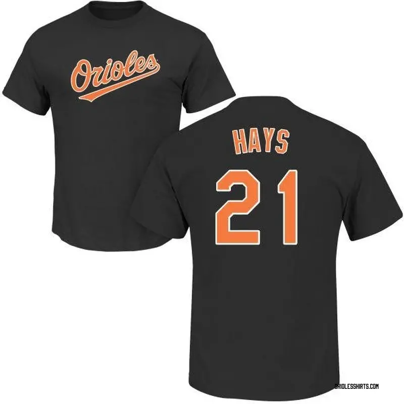 Austin Hays Baltimore Orioles Youth Black Roster Name & Number T-Shirt 