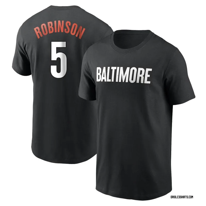 Brooks Robinson Baltimore Orioles Youth Black 2023 City Connect Name & Number T-Shirt