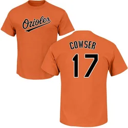 Colton Cowser Baltimore Orioles Youth Orange Roster Name & Number T-Shirt -
