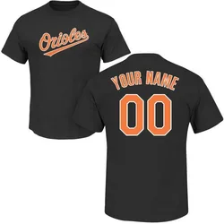 Custom Baltimore Orioles Youth Black Roster Name & Number T-Shirt -
